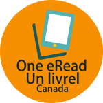One eRead / Un livrel logo with orange circle and a tablet.